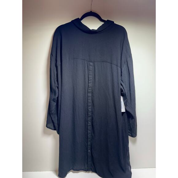 Swimsuits For All Women’s Plus Size Shea High-Low Button Front Cover Up Shirt - Picture 6 of 7